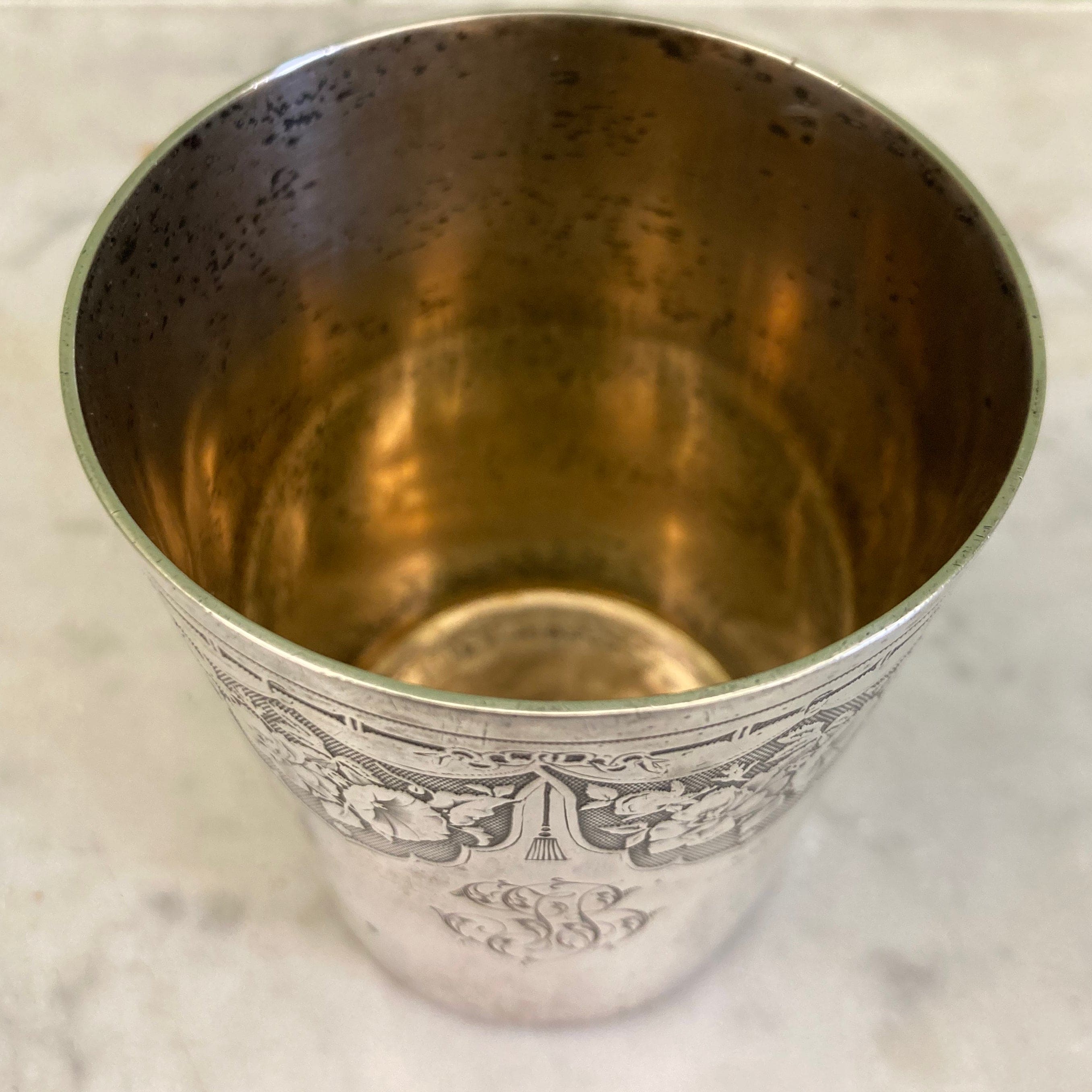 Timbale En Argent Massif, Début XIXe Timbale En Argent Massif, Début XIXe