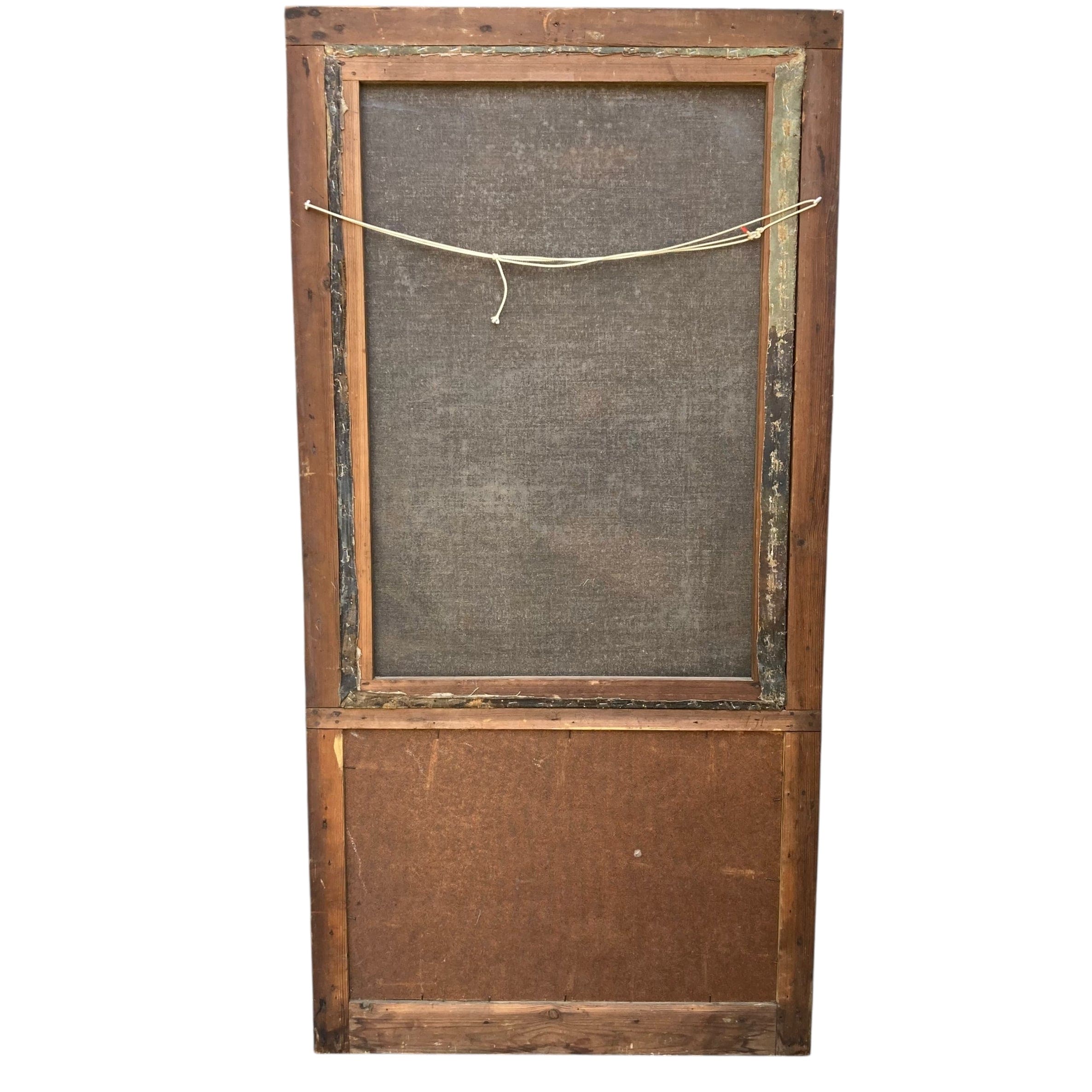 Ancien trumeau 19e. peiture scéne bucolique