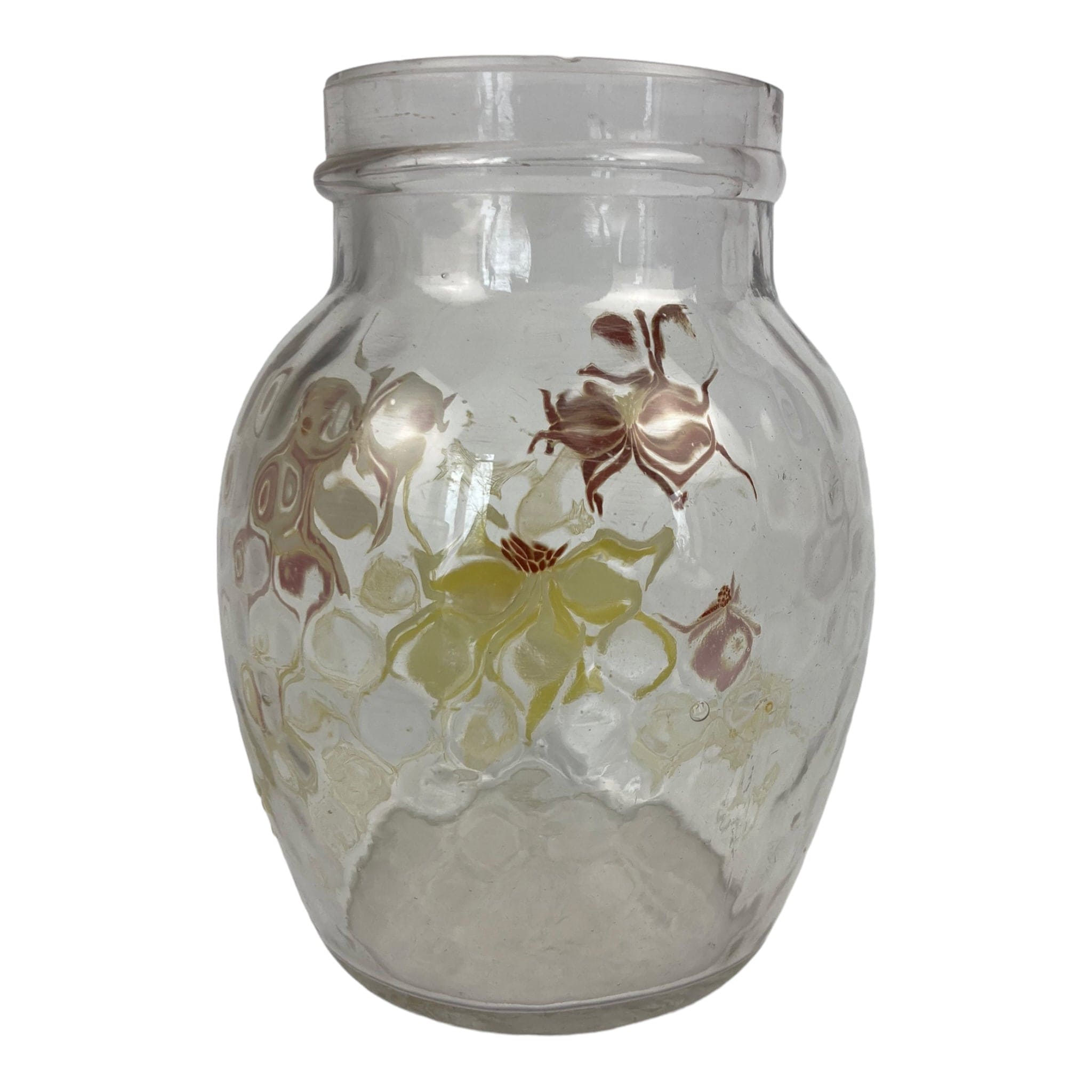 vase émaillé décor dahlias