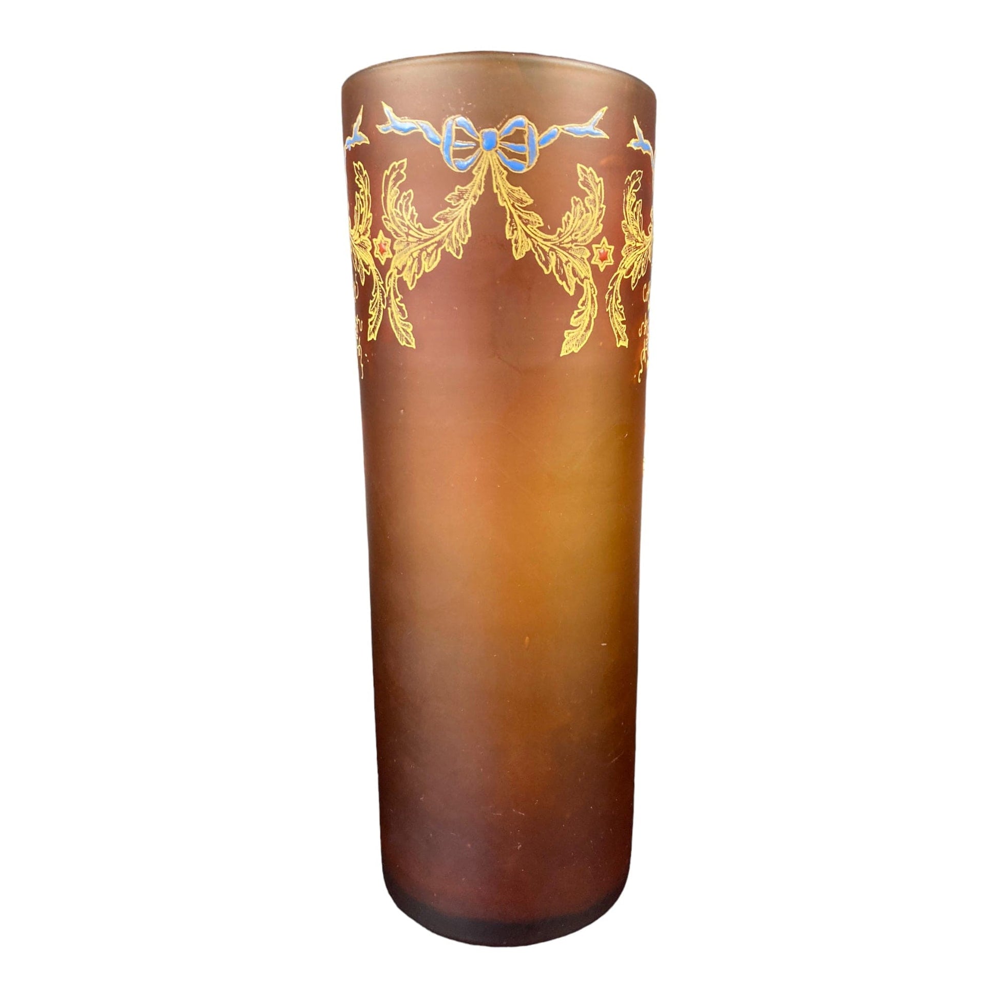 vase en verre émaillé Legras