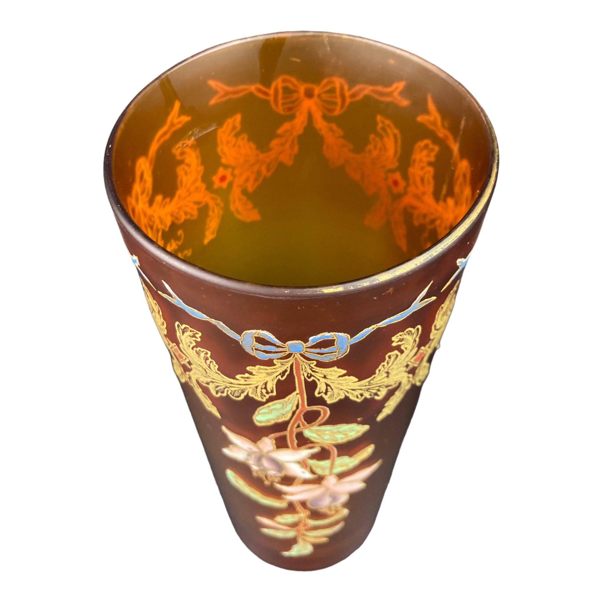 vase en verre émaillé Legras