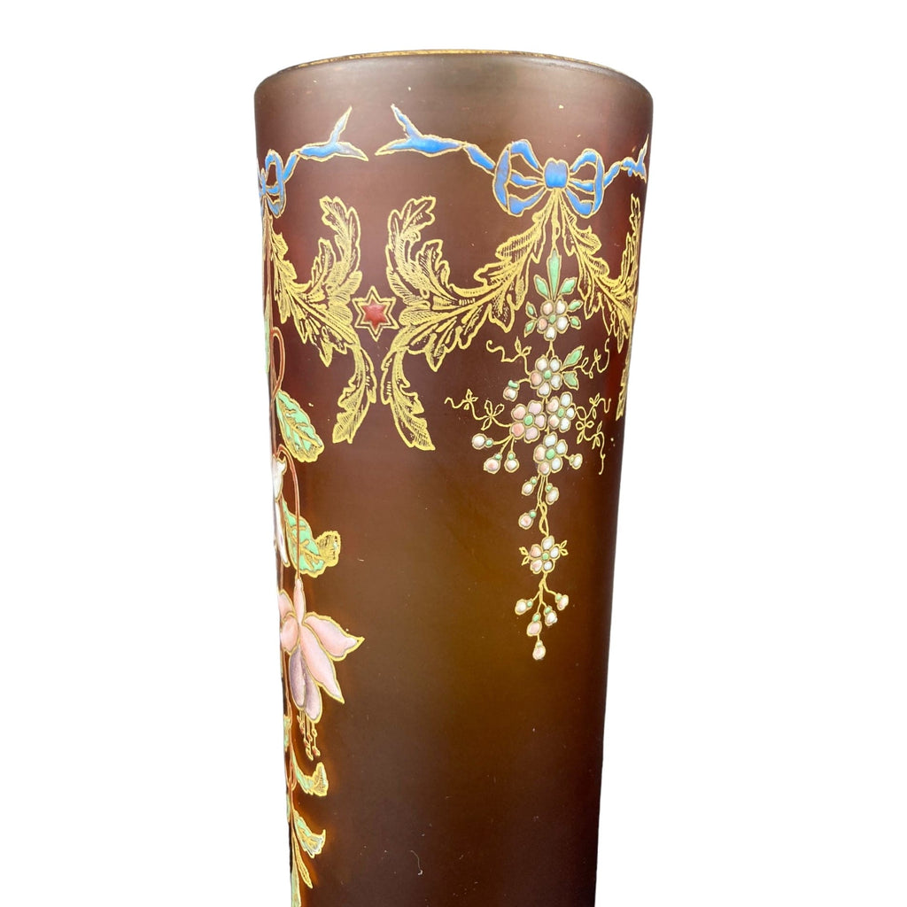 vase en verre émaillé Legras