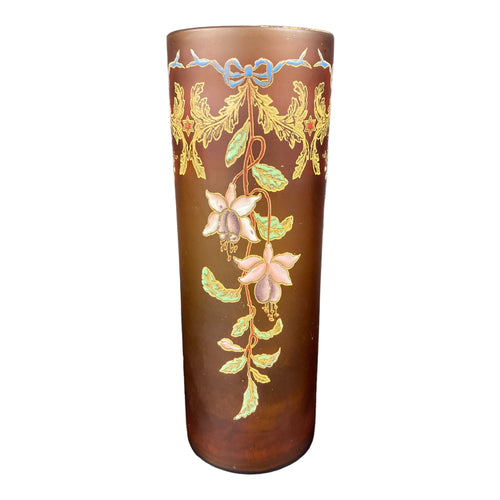 vase en verre émaillé Legras