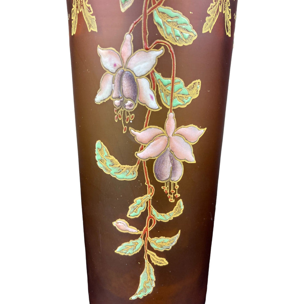 vase en verre émaillé Legras