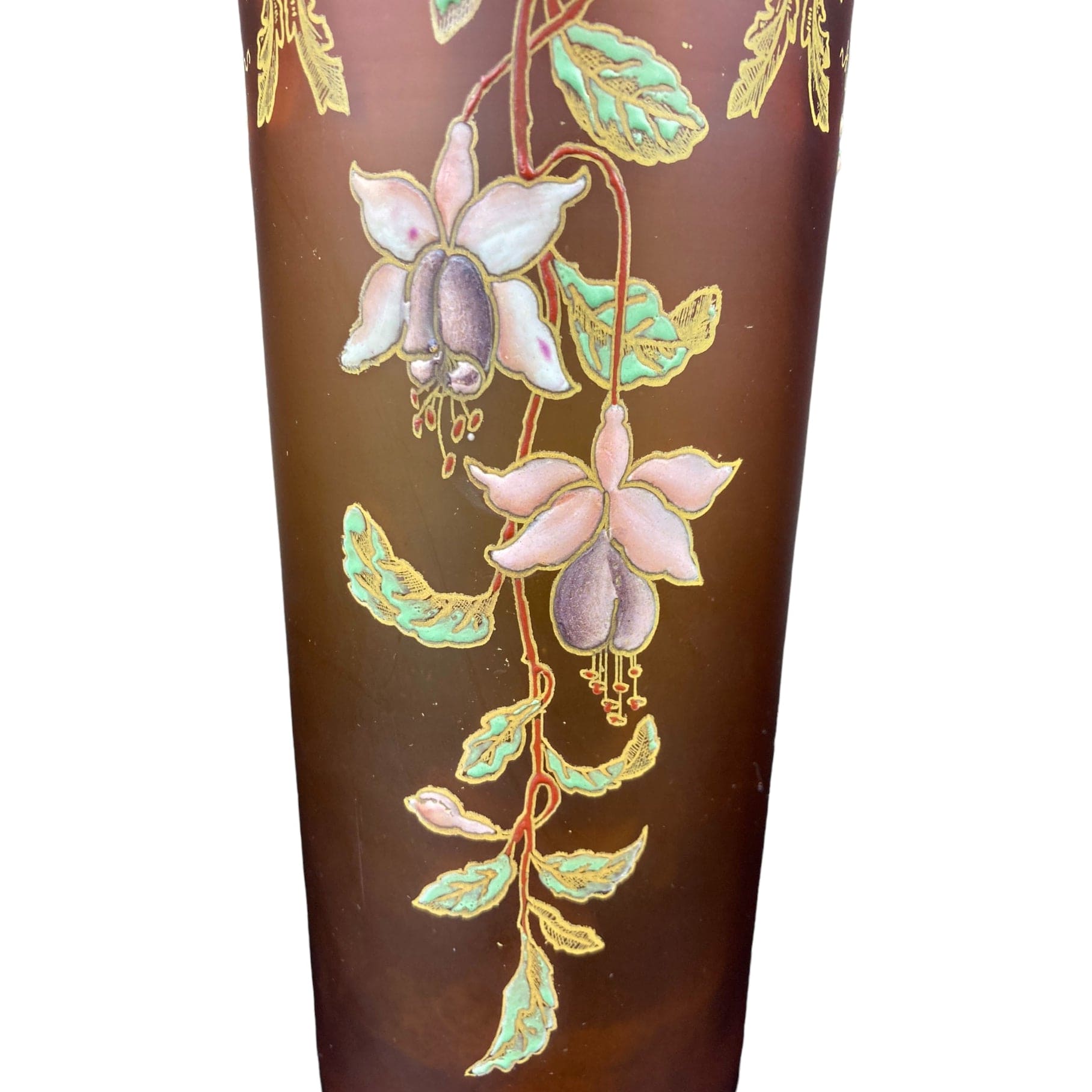 vase en verre émaillé Legras