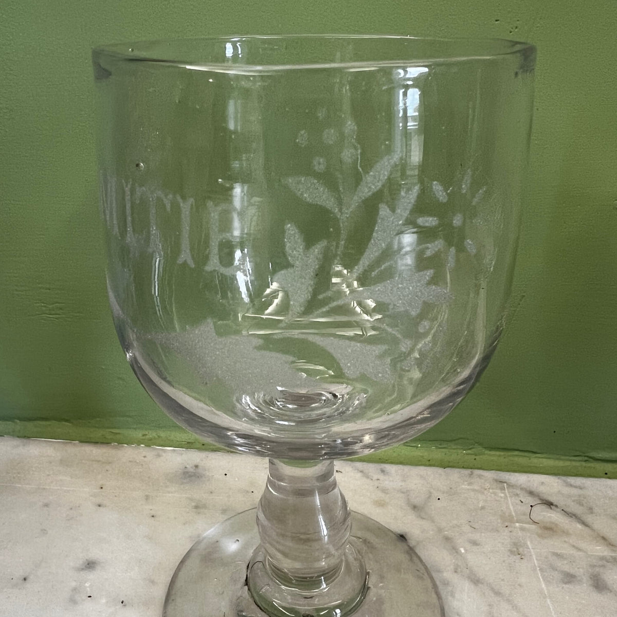 Paire de verres anciens Amitié