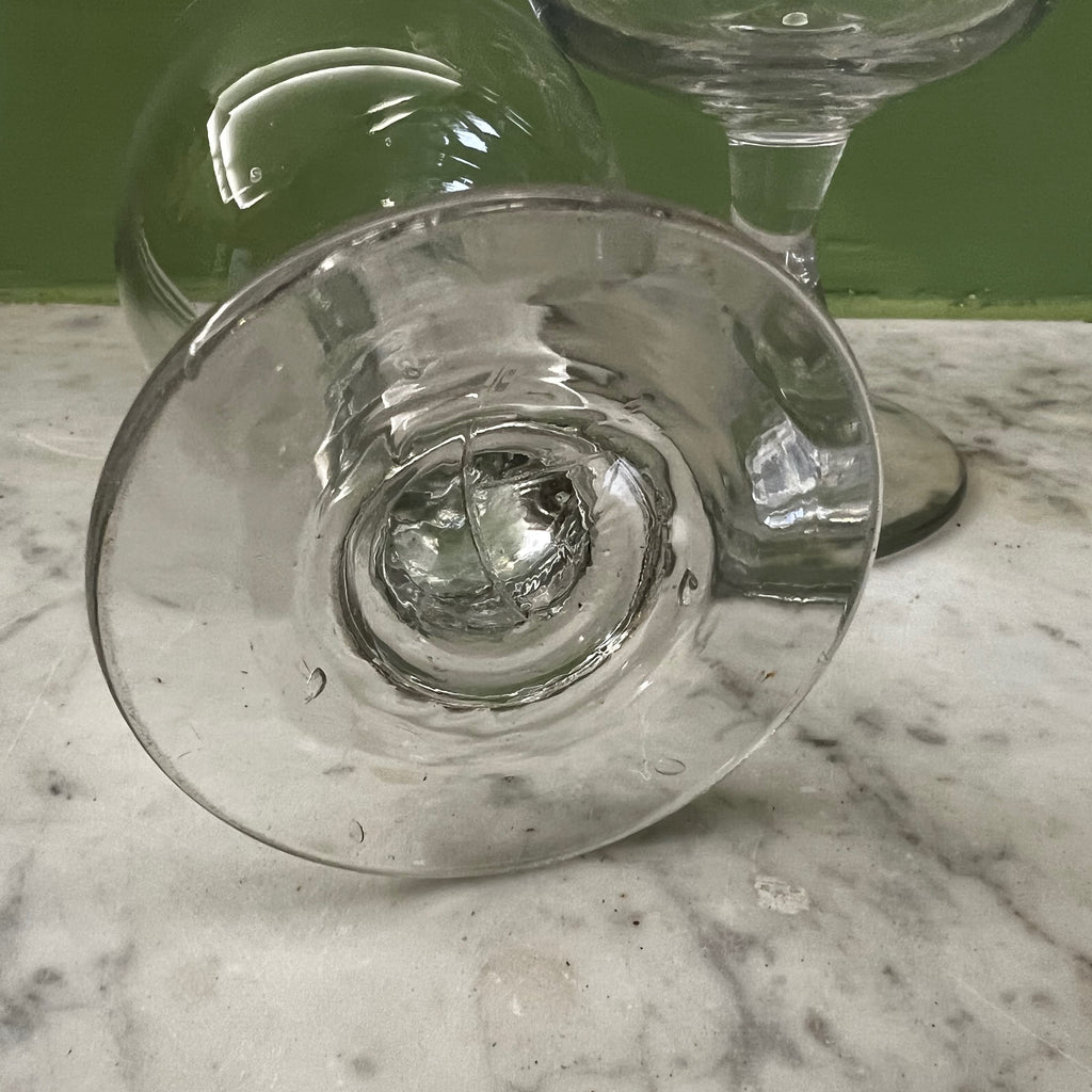Paire de verres anciens Amitié