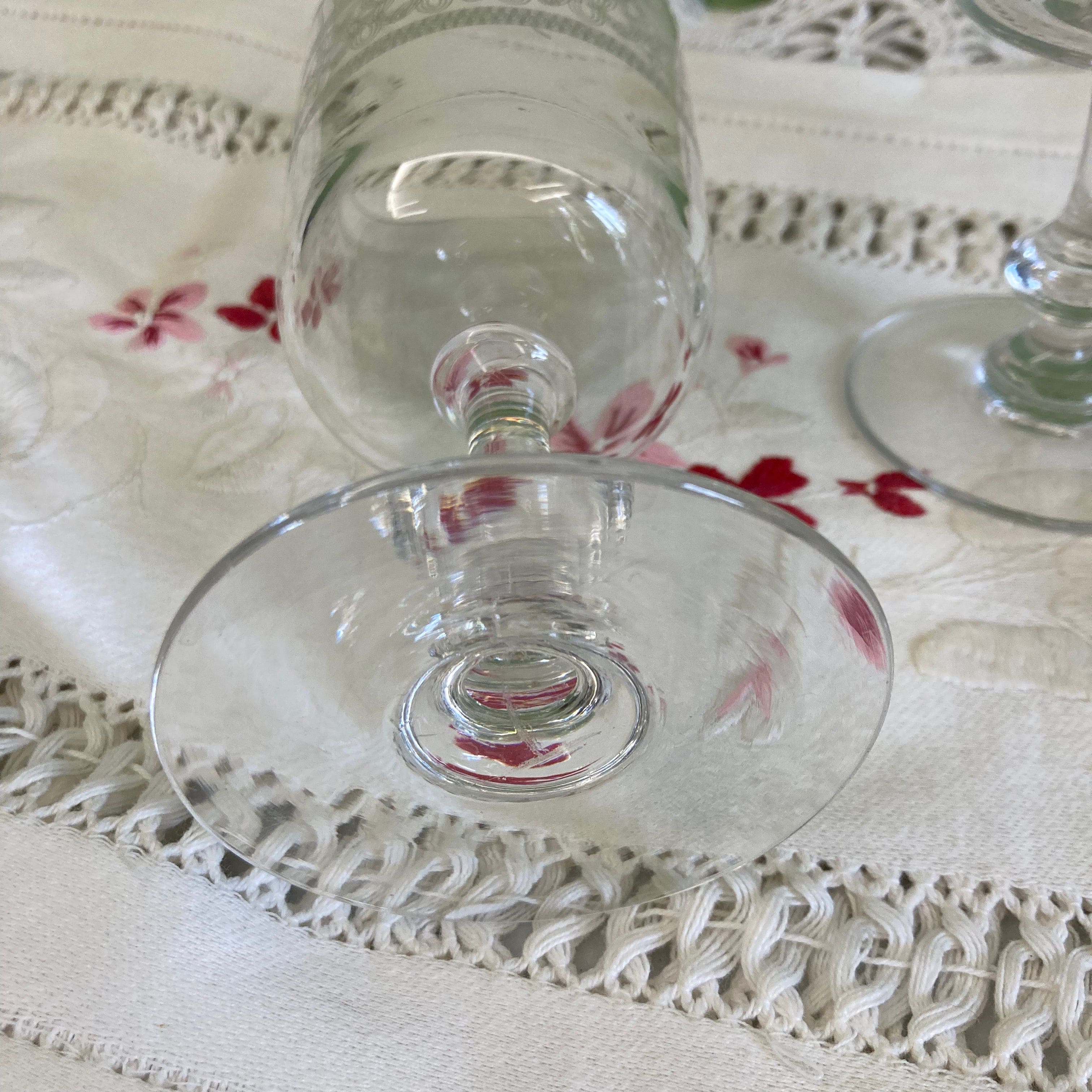 4 grands verres à eau en cristal vers 1910