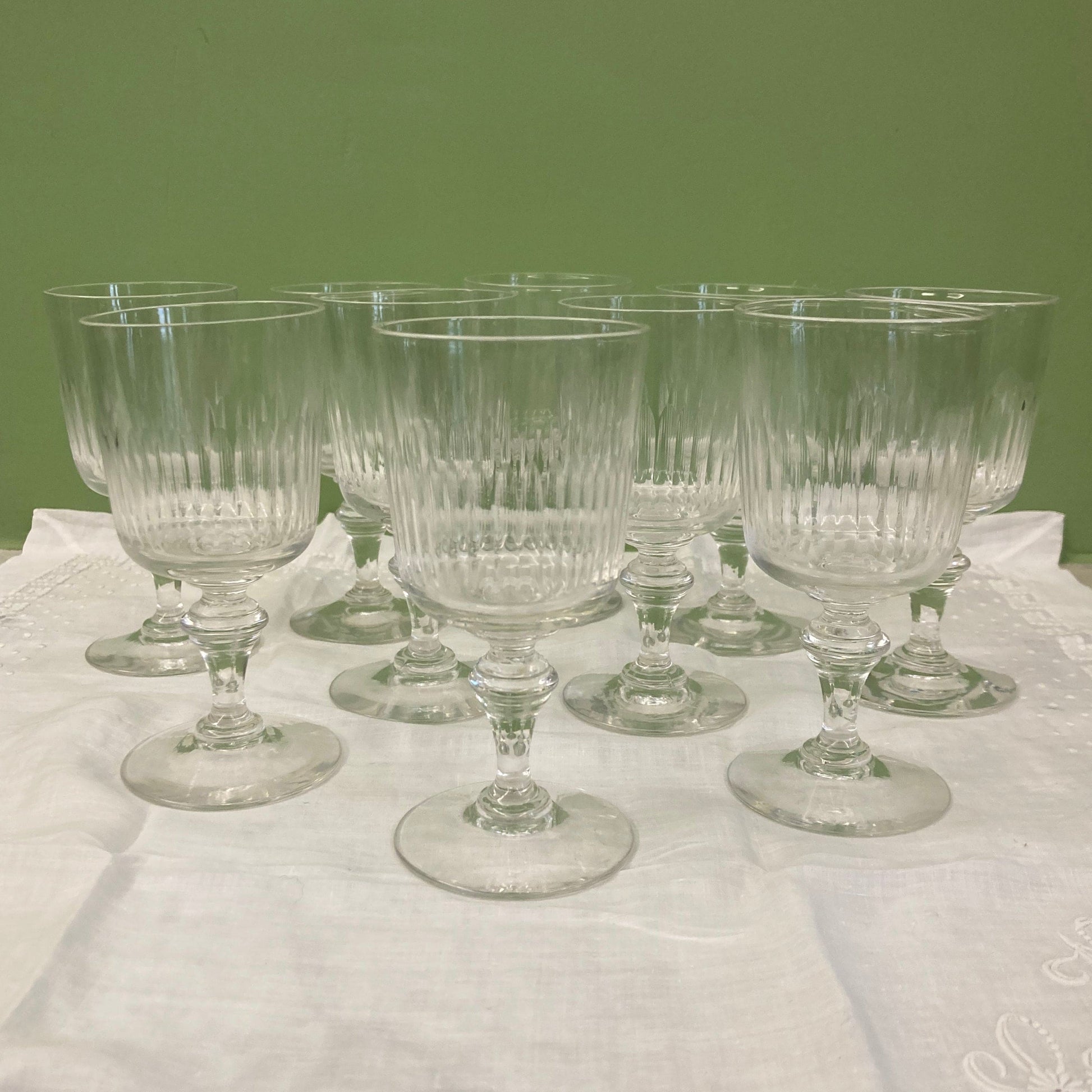 10 verres à vin en cristal modèle Renaissance de Baccarat