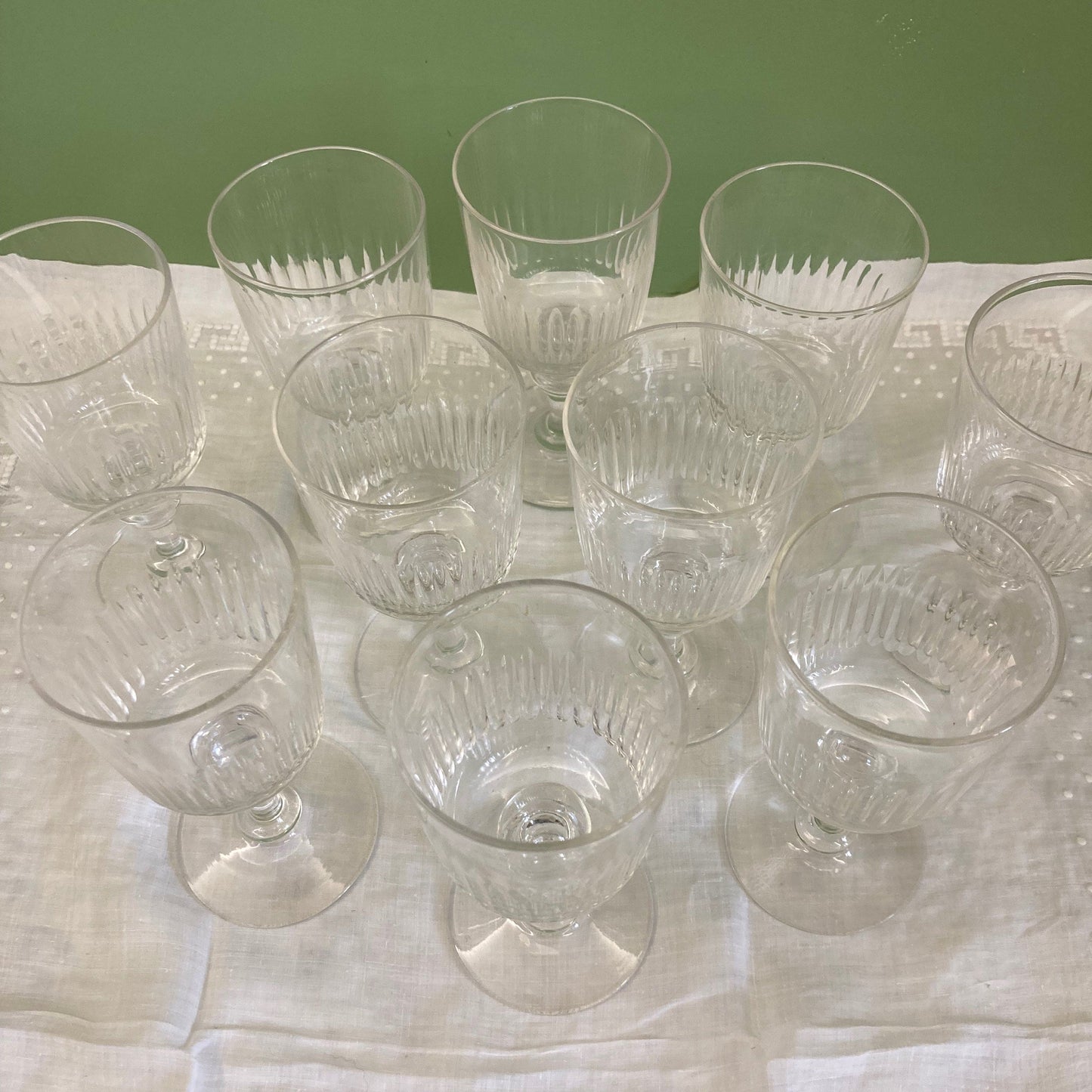 10 verres à vin en cristal modèle Renaissance de Baccarat