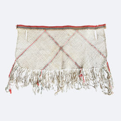 Émouchette à bœufs ancienne viramoscas en mailles de fil naturel, art populaire de Chalosse Landes.