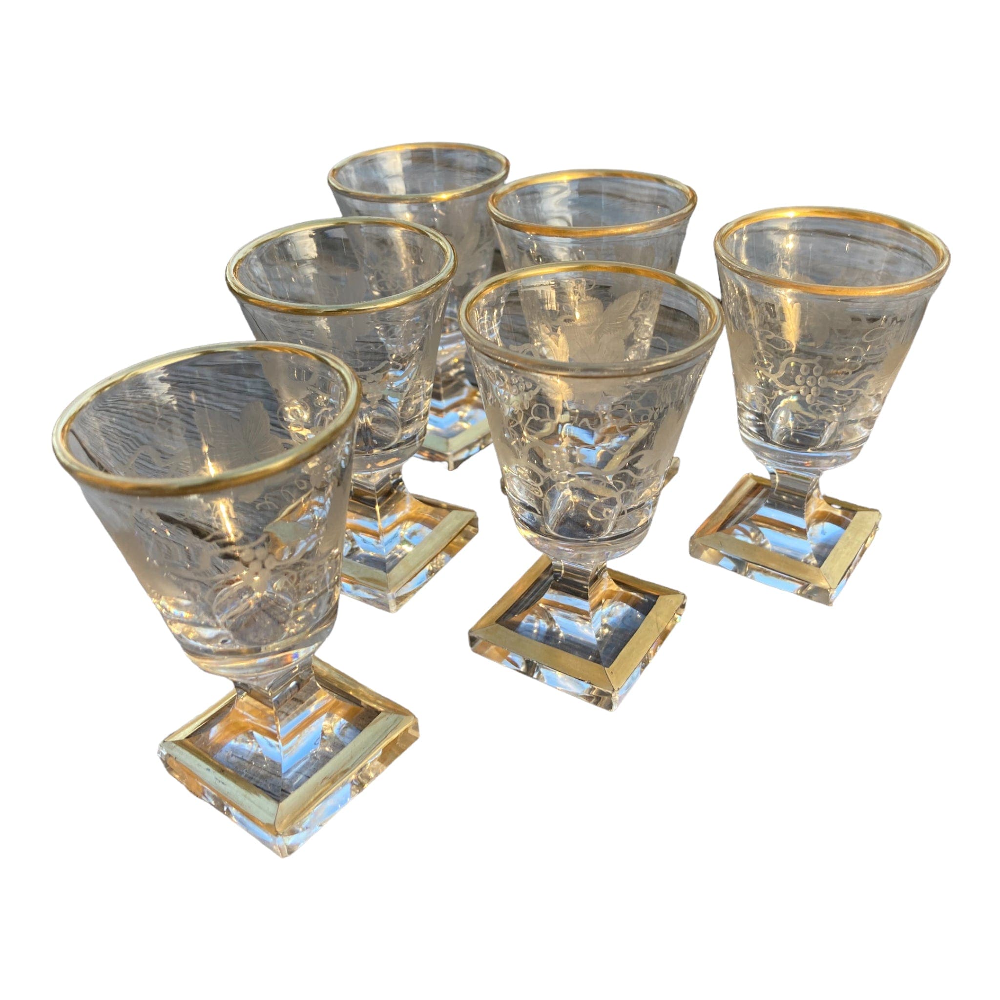 verres liqueurs cristal XIXe.