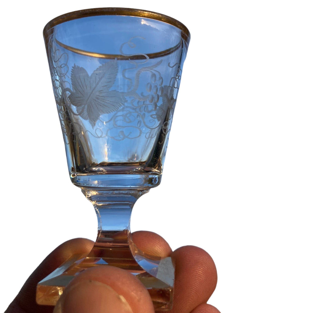 verres liqueurs cristal XIXe.