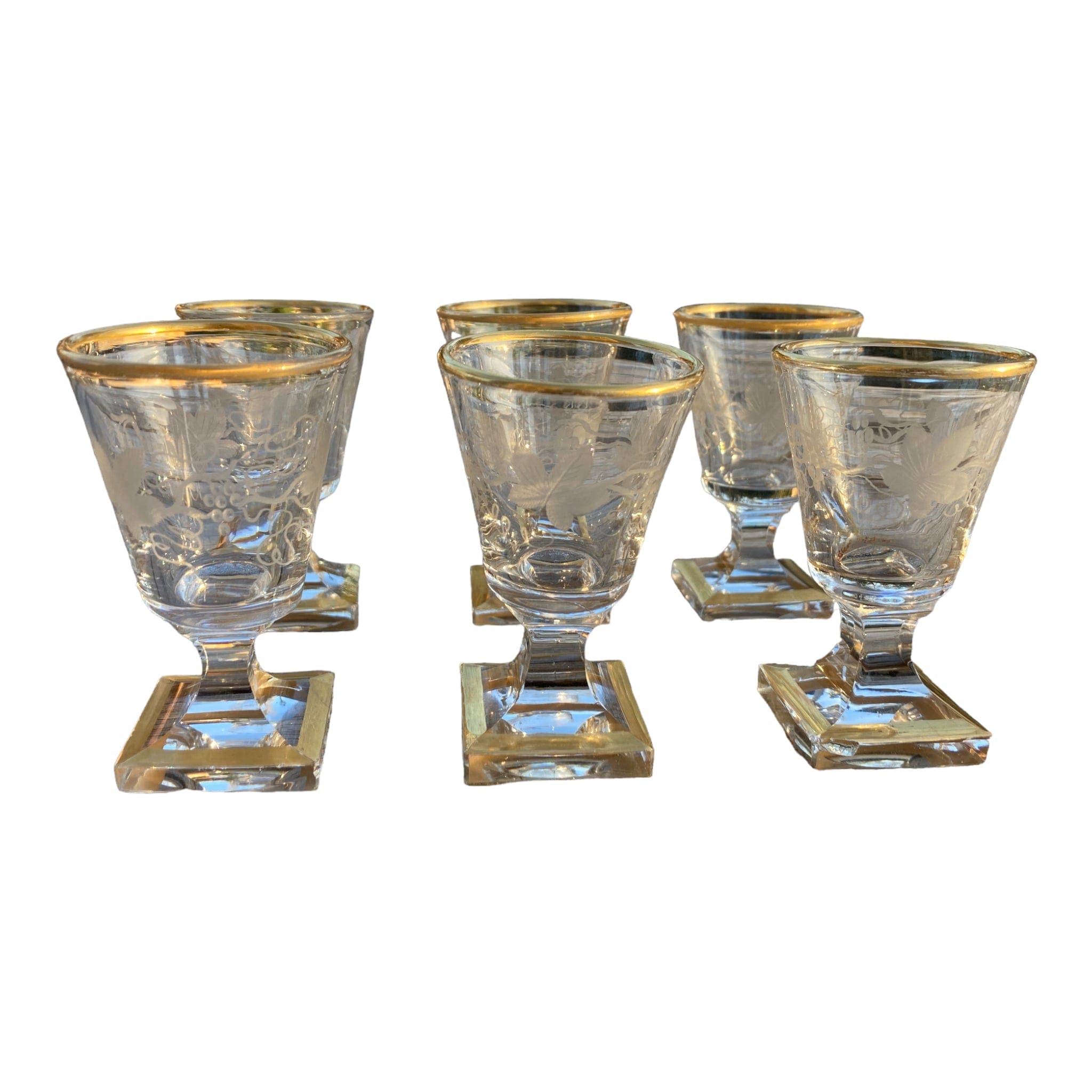 verres liqueurs cristal XIXe.