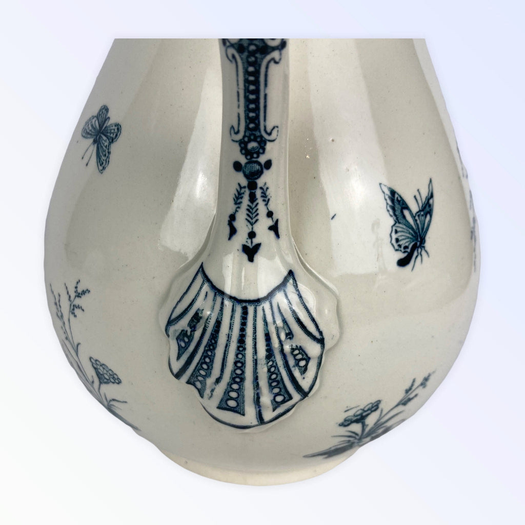 Ancien broc bassin faïence toilette Lunéville Keller & Guerain Mésanges