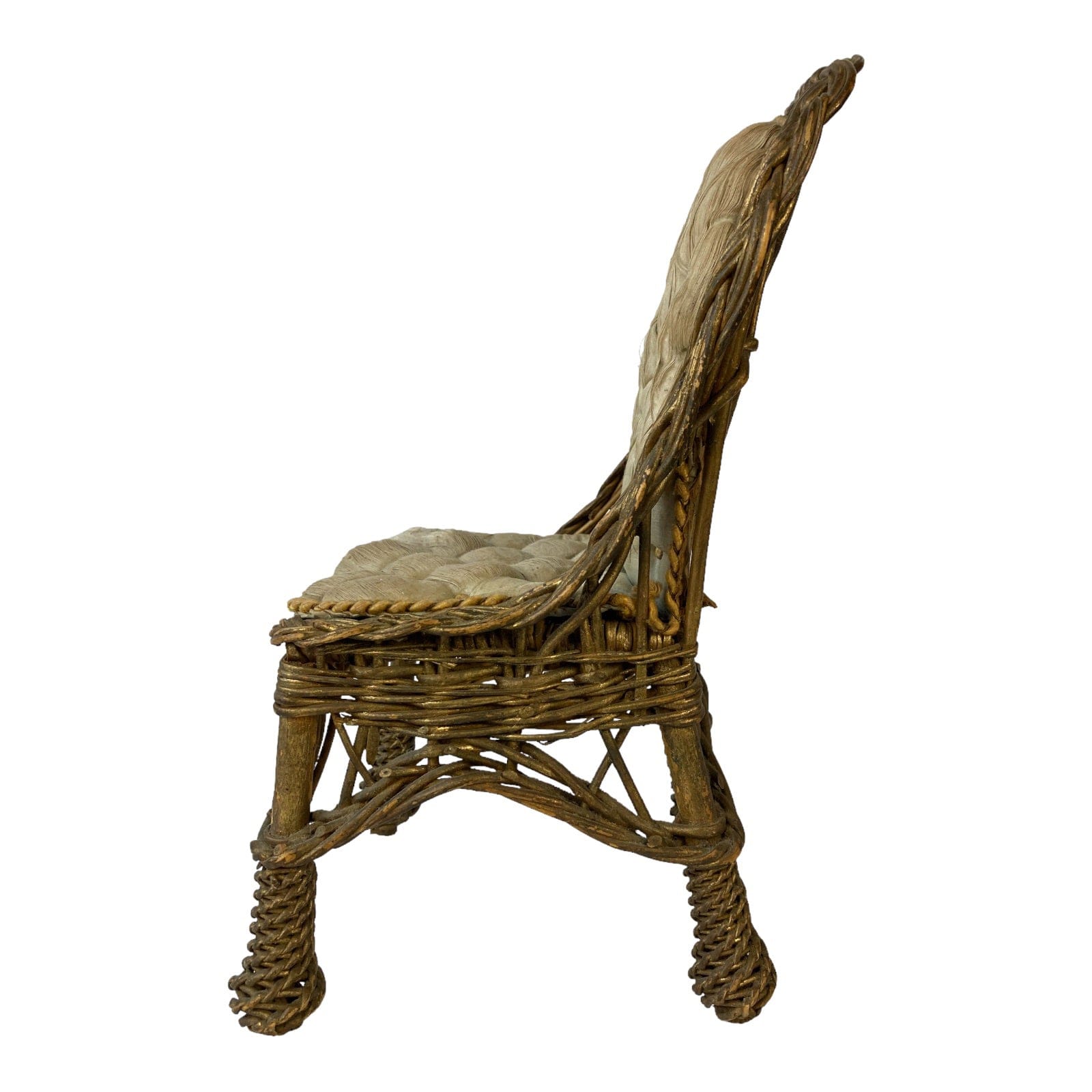 Ancien fauteuil chaise poupée porcelaine Jumeau Steiner
