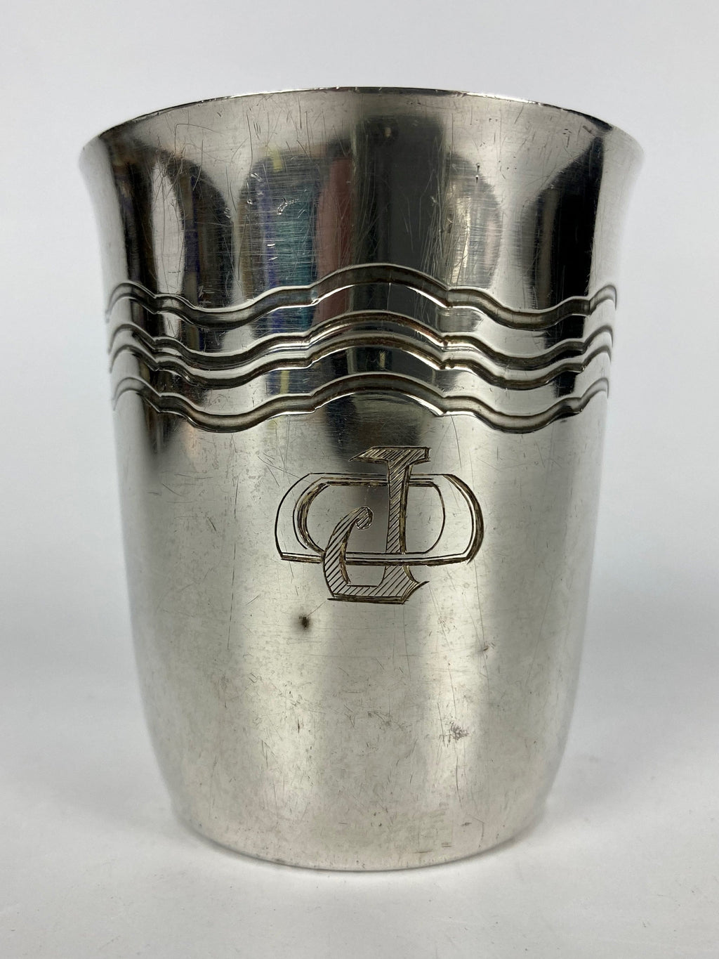 Ancienne timbale art-déco argent massif minerve  Hénin & cie