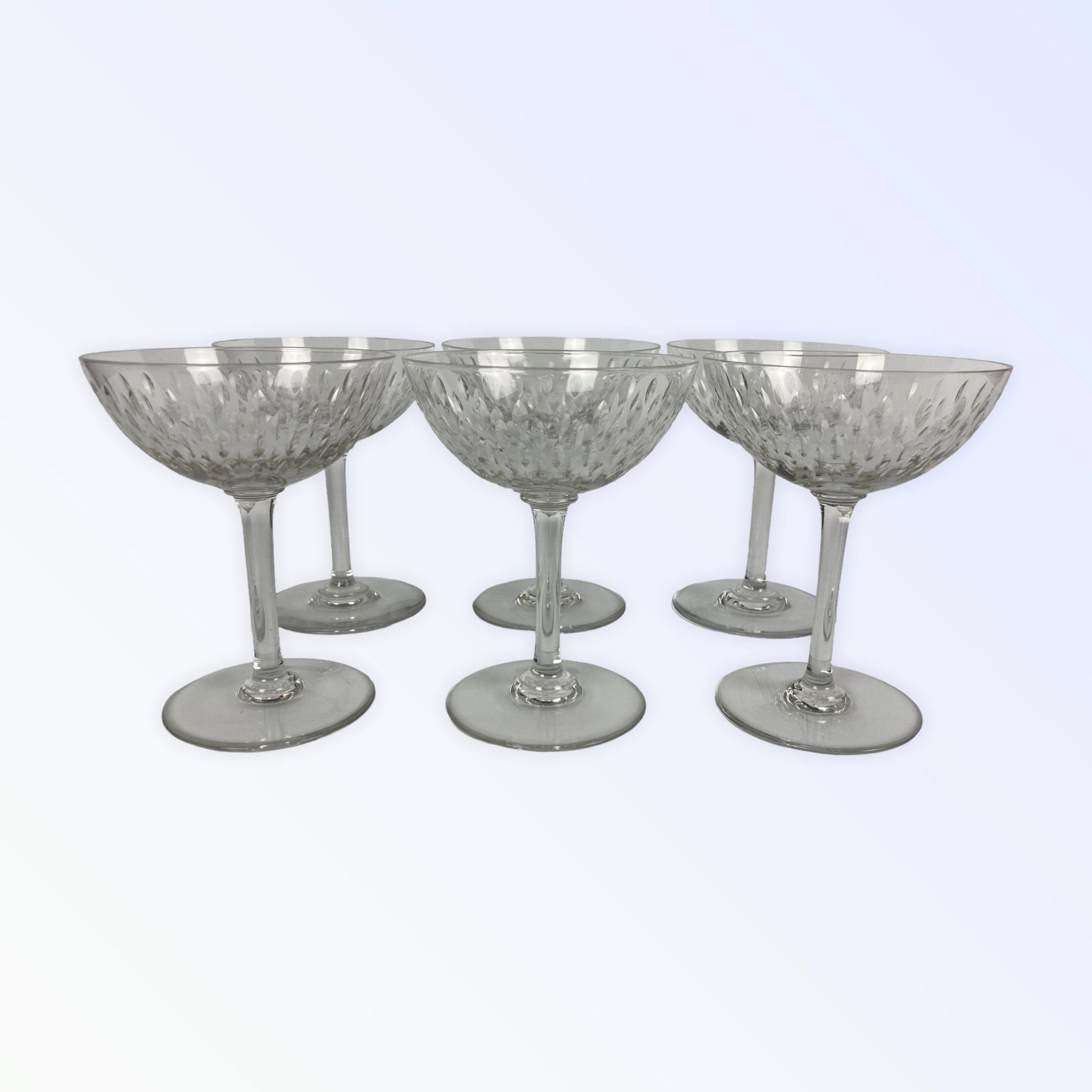 Baccarat 6 Sektgläser Modell Paris Grain de Riz