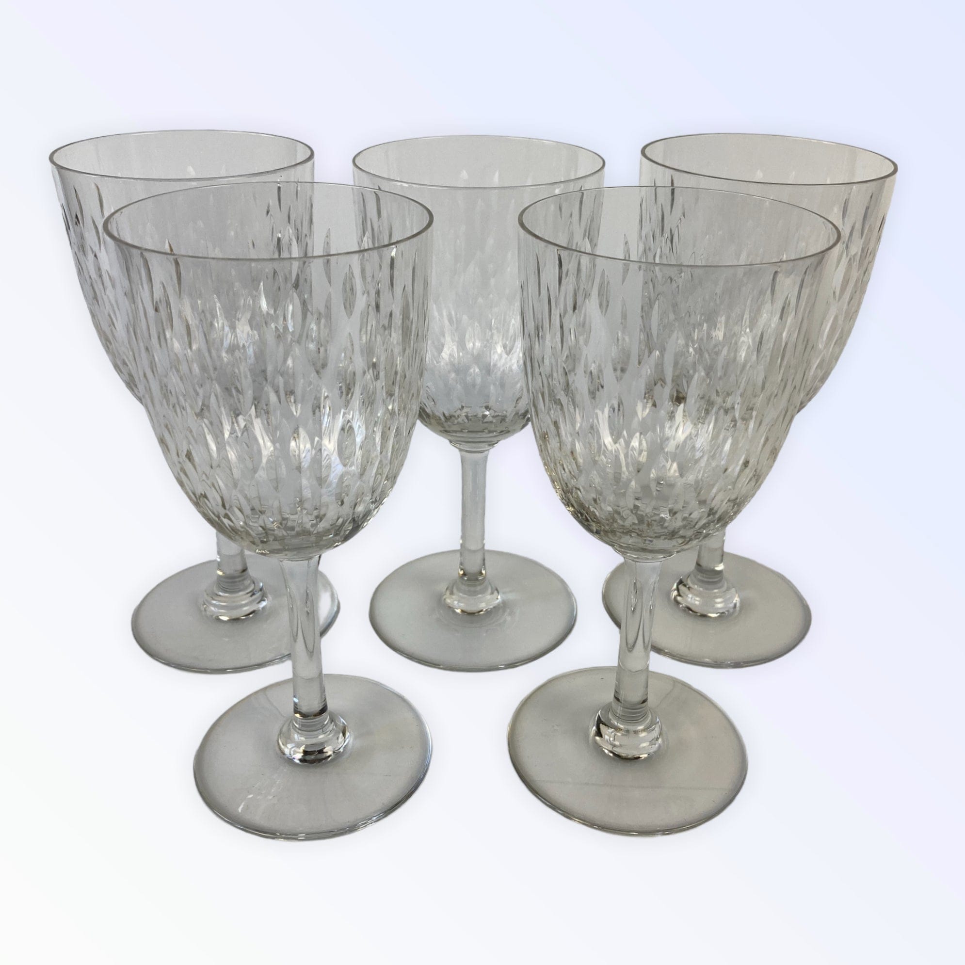 Baccarat Paris Grain de riz 5 verres à vin