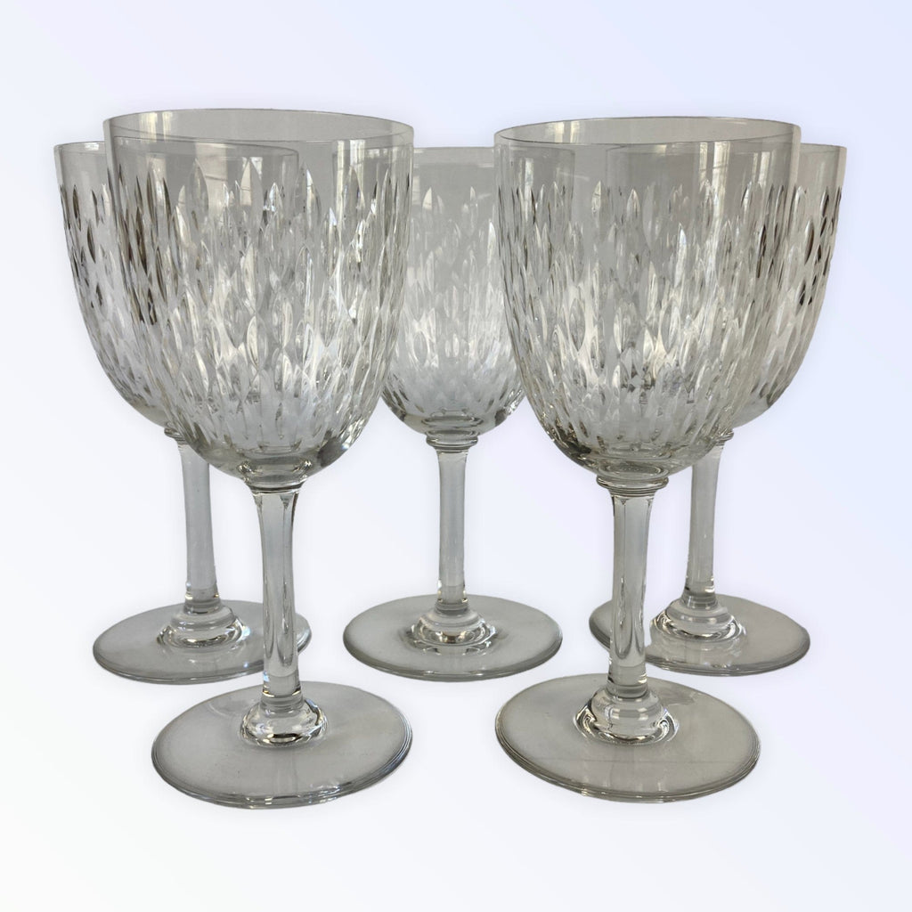 Baccarat Paris Grain de riz 5 verres à vin