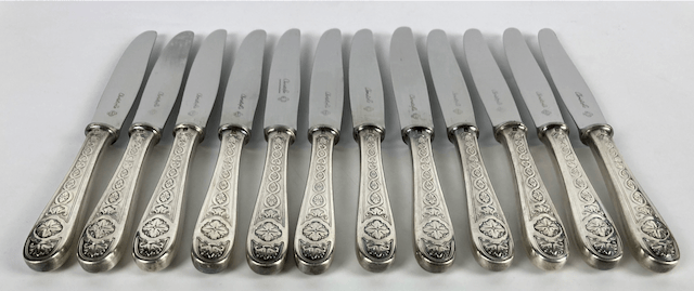Maison Christofle 12 dessert knives Villeroy model