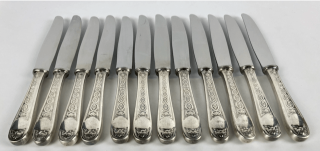 Maison Christofle 12 dessert knives Villeroy model