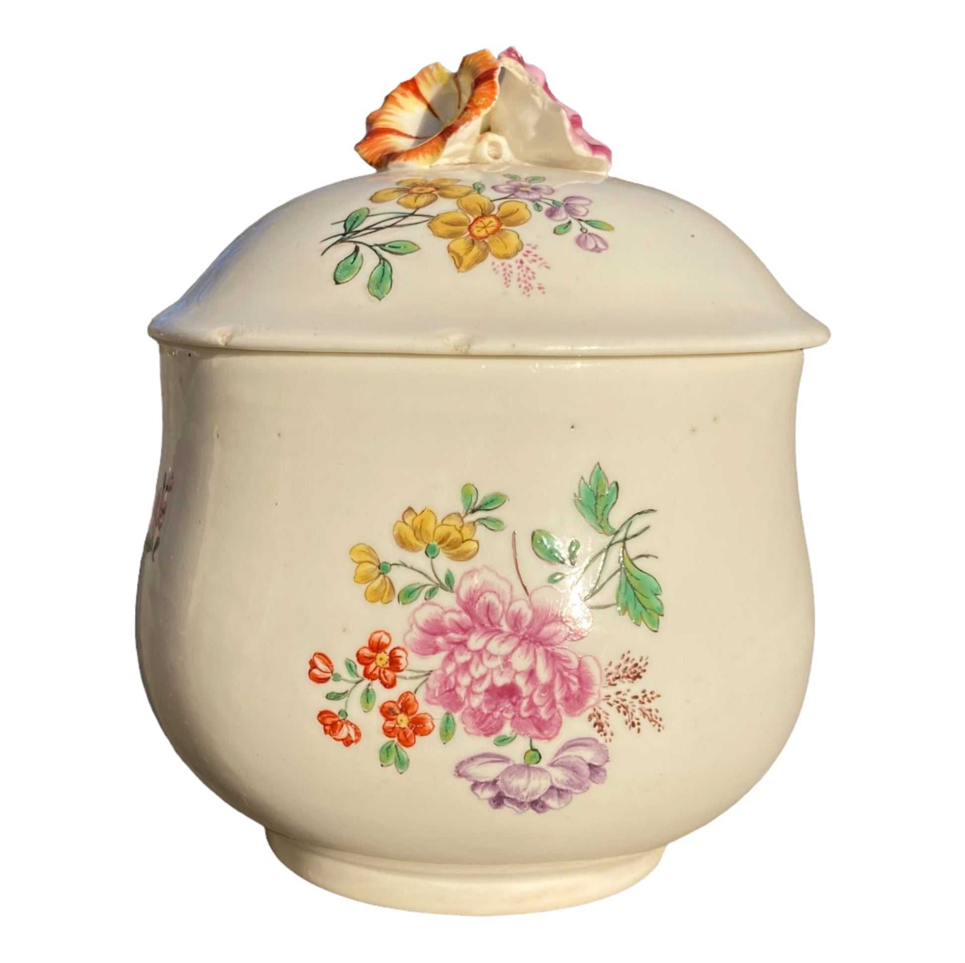 Pot porcelaine tendre Chantilly XVIIIe.