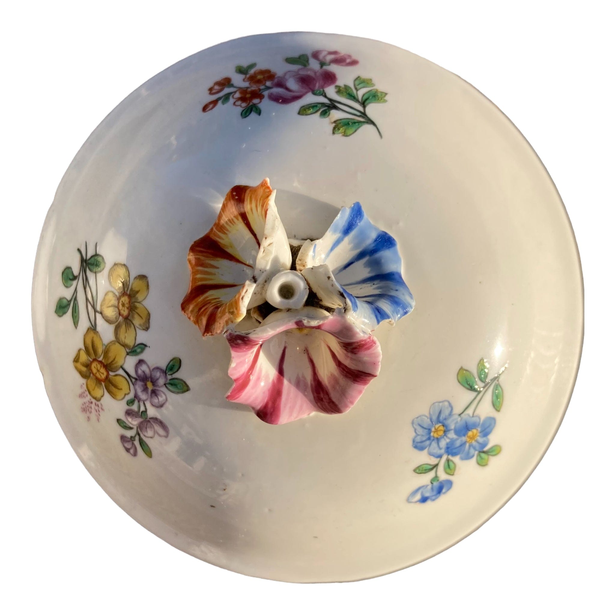 Pot porcelaine tendre Chantilly XVIIIe.