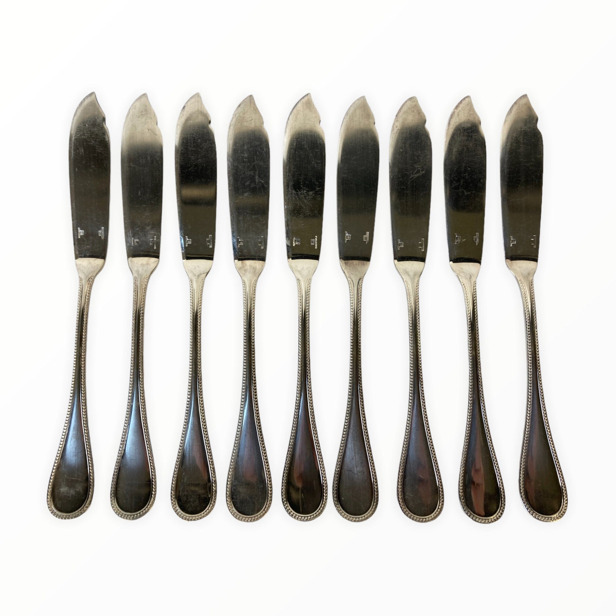 Maison Christofle perles 9 coltelli da pesce