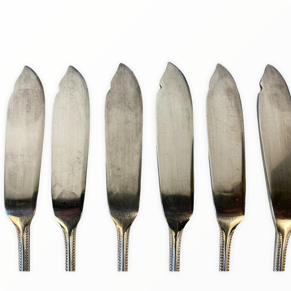 Maison Christofle perles 9 coltelli da pesce