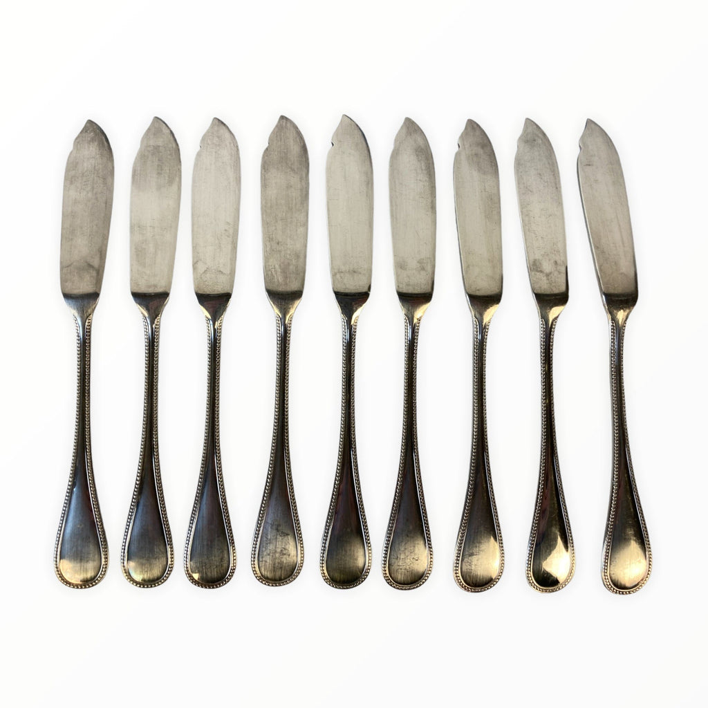 Maison Christofle perles 9 coltelli da pesce