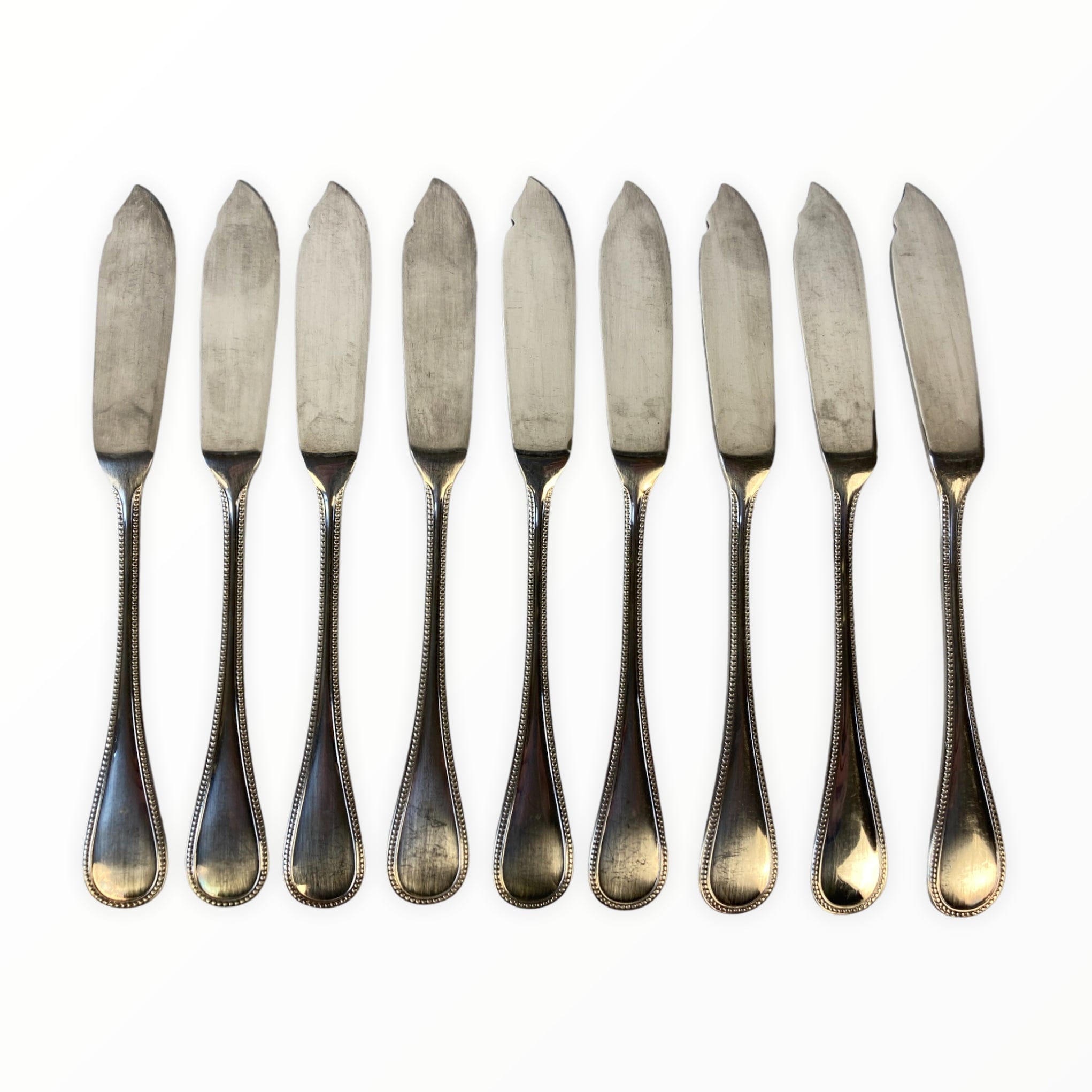 Maison Christofle perles 9 coltelli da pesce