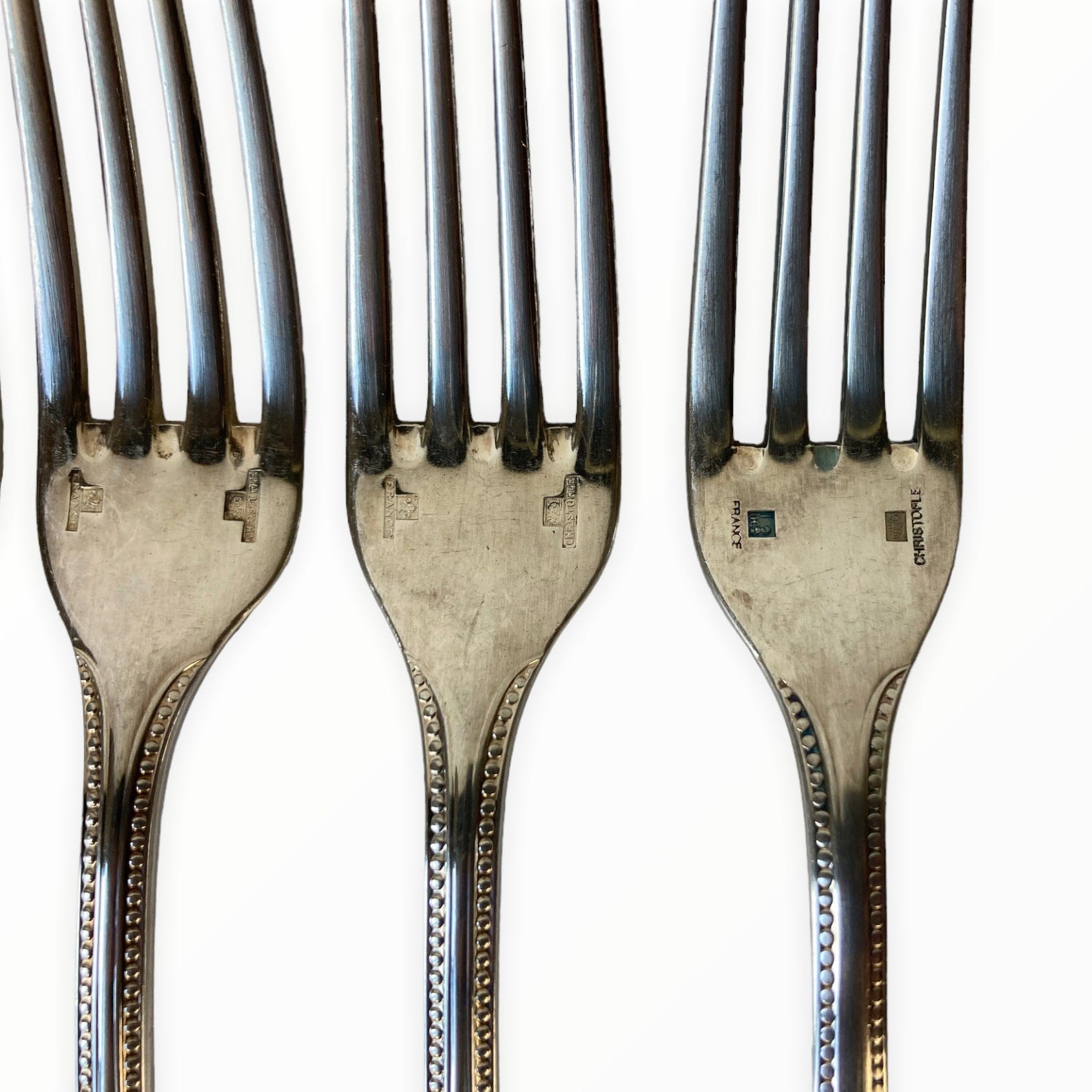 Maison Christofle perle fourchettes à entremets