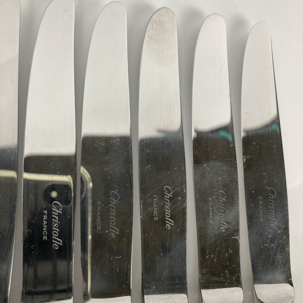 Maison Christofle 8 couteaux à entremets perles