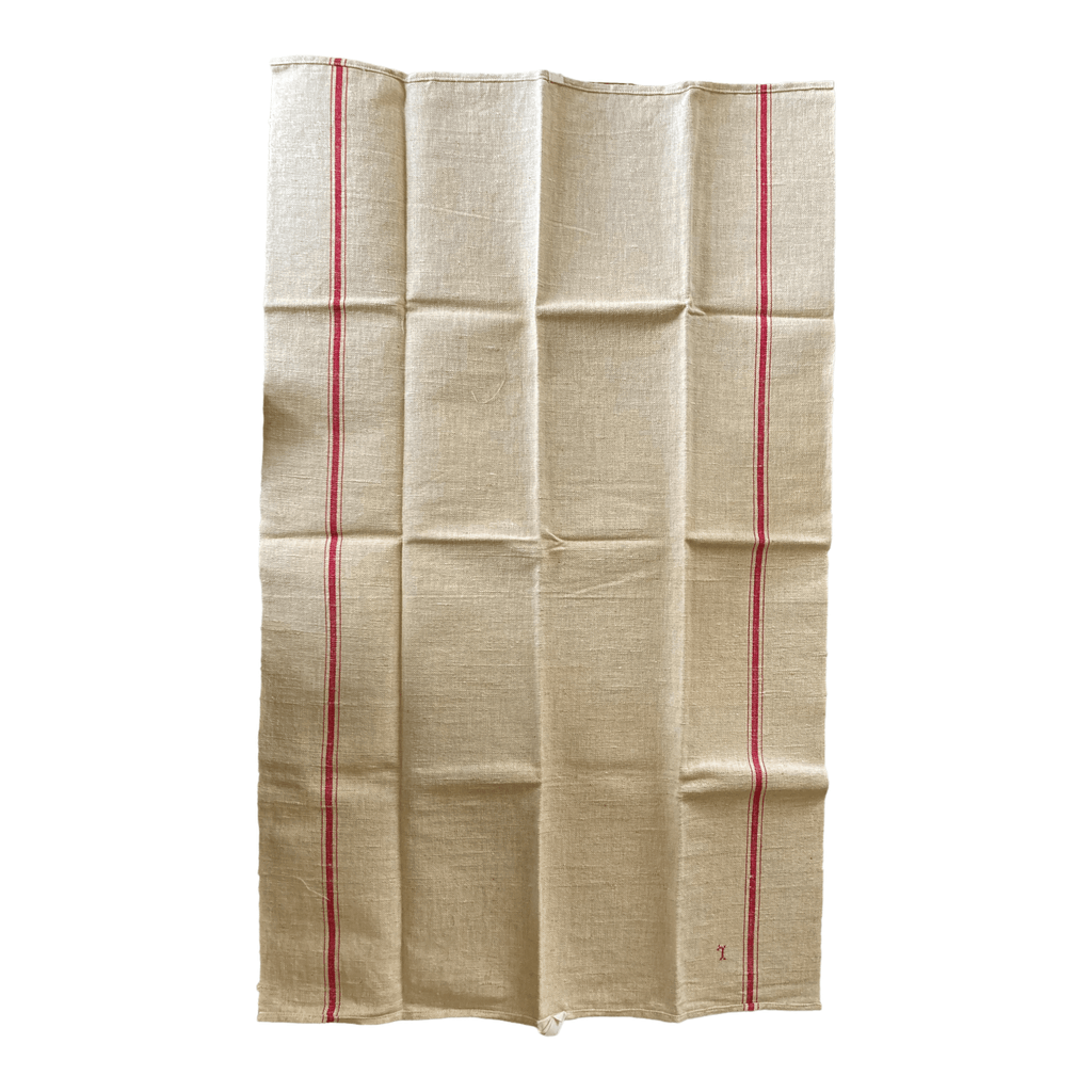 Torchon ancien en chanvre naturel