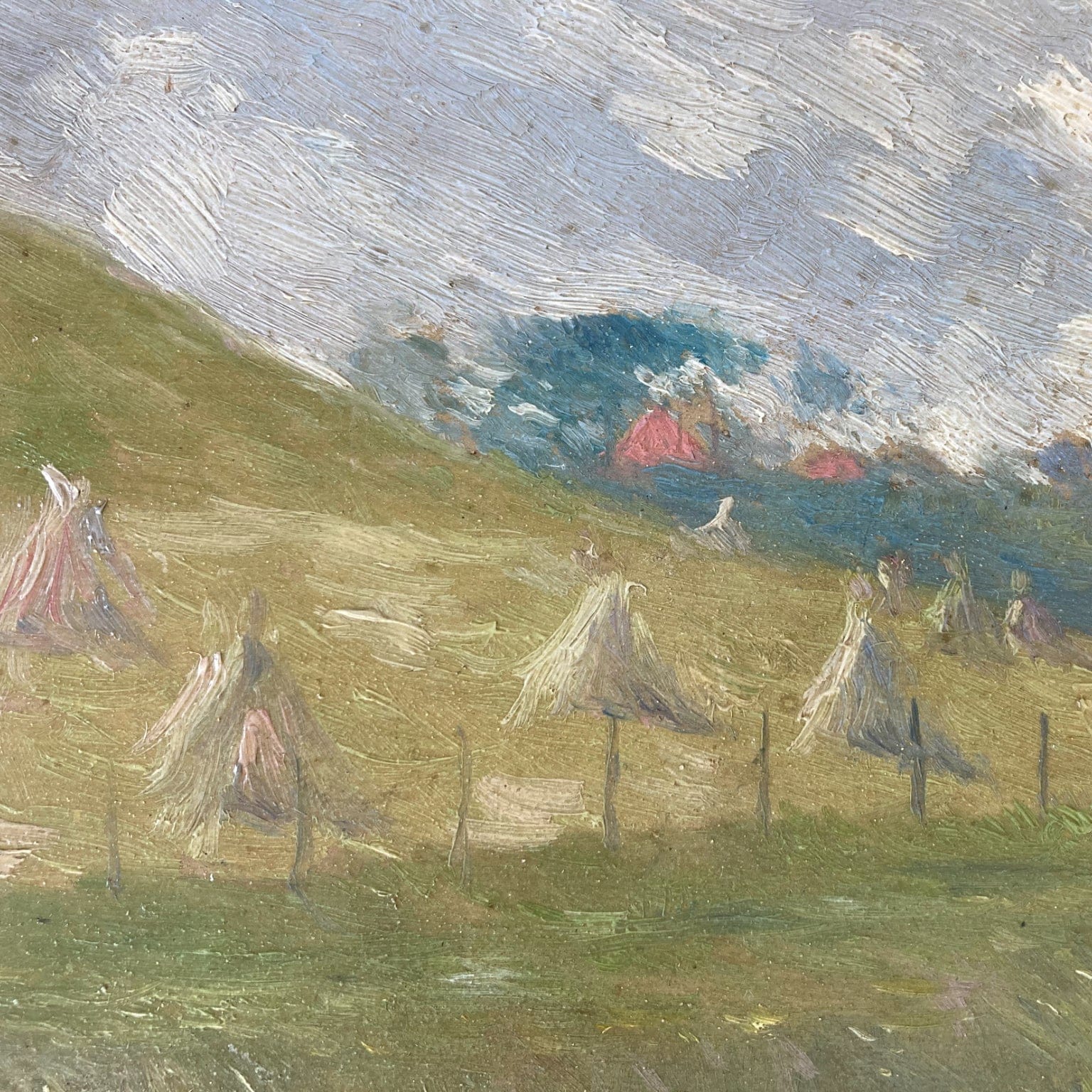 José Engel "Les meules" huile sur panneau