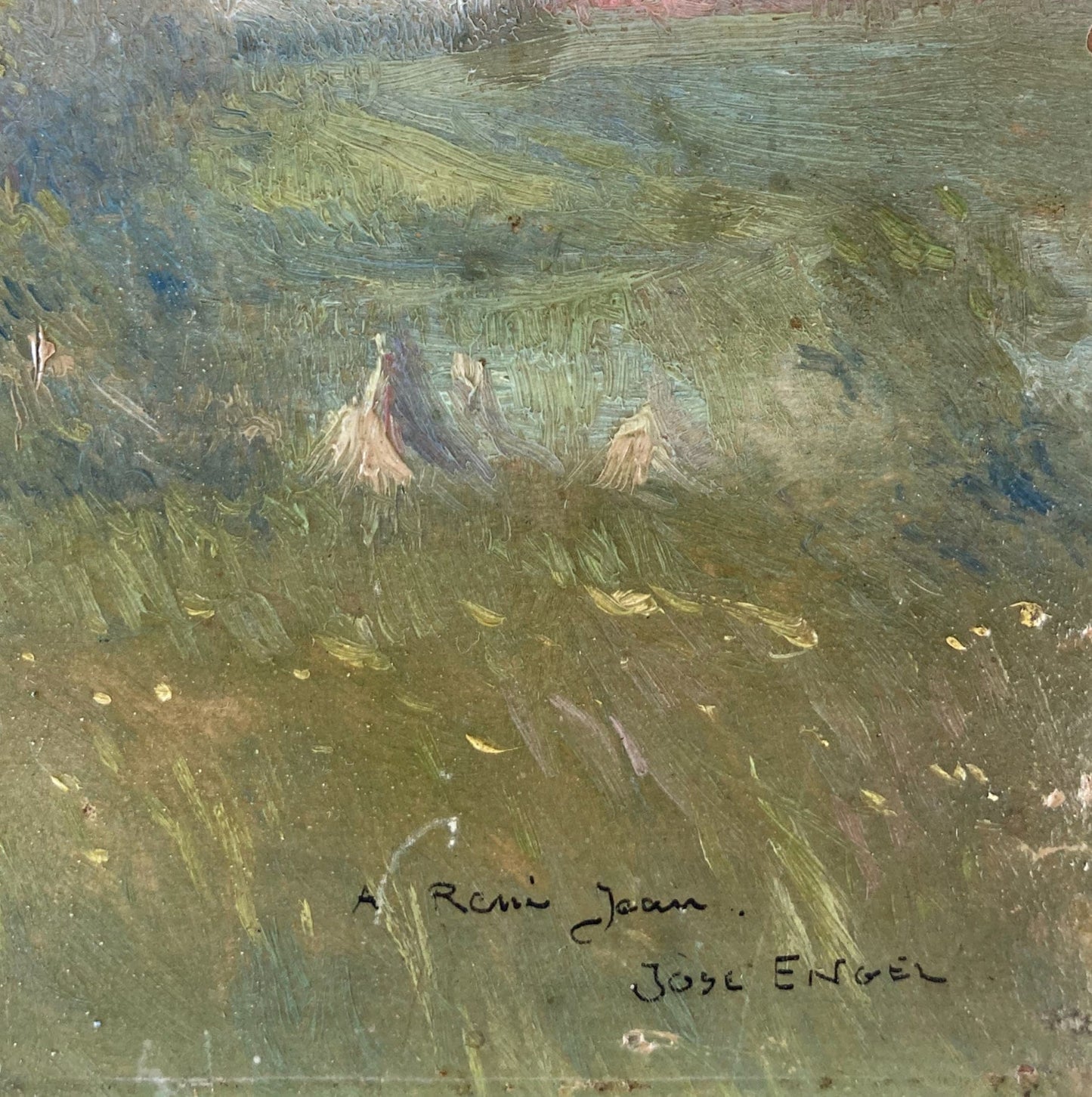 José Engel "Les meules" huile sur panneau