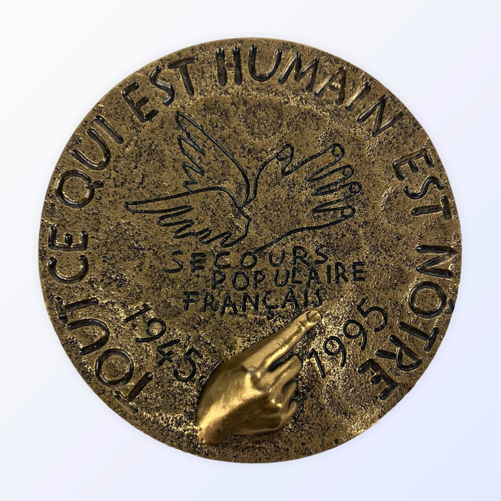 Médaille secours populaire bronze 1945/95 cinquantenaire