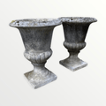Paire de grands vases médicis en pierre reconstituée XX