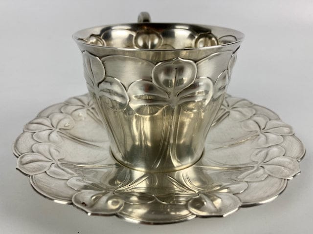 Art Nouveau Mug WMF 1900 silver plated Clover