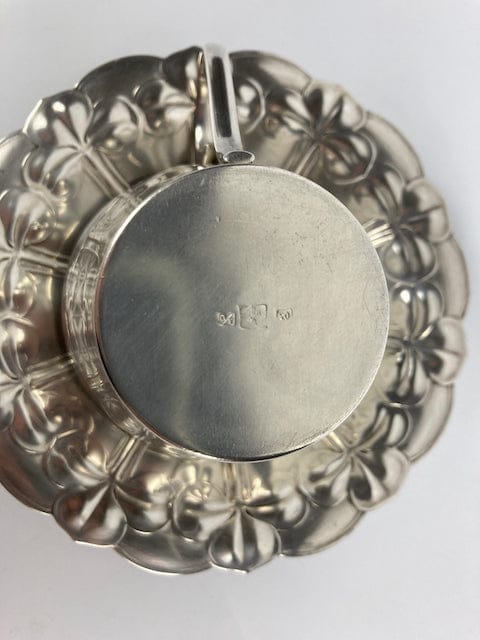 Art Nouveau Mug WMF 1900 silver plated Clover