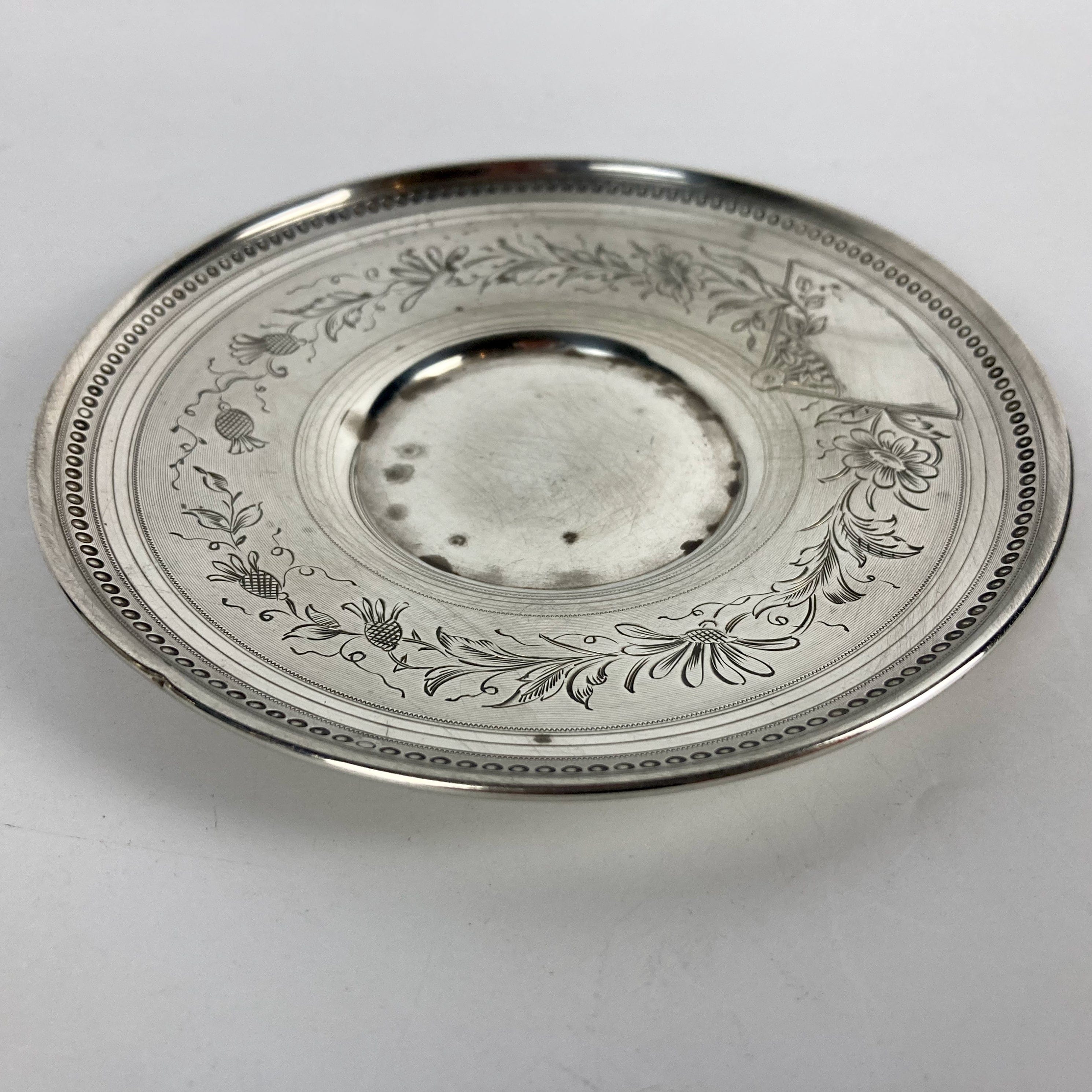 Tasse à thé argent massif vermeil fin XIX