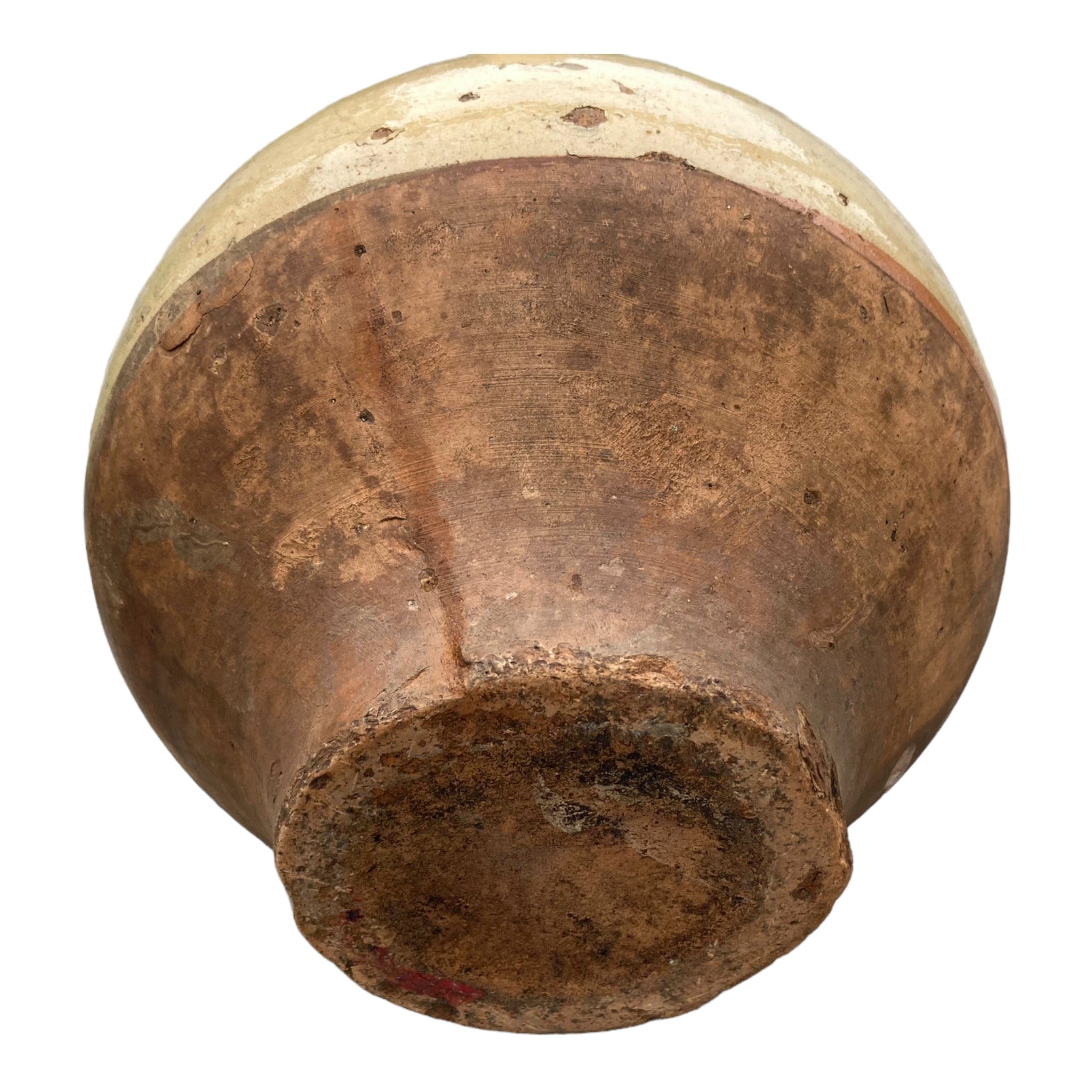 ancienne gargoulette en terre cuite vernissée