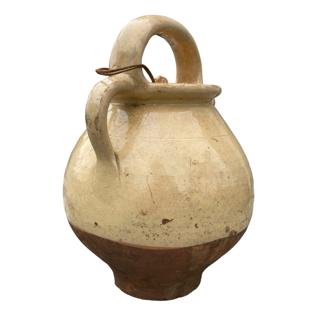 ancienne gargoulette en terre cuite vernissée