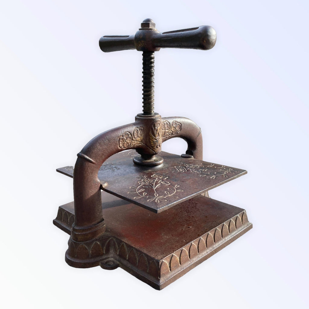 Ancienne presse à relier fonte XIXe