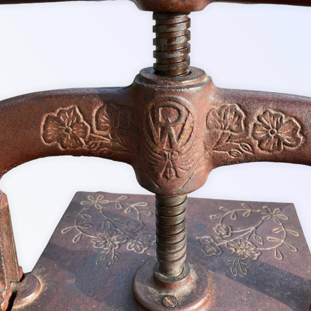 Ancienne presse à relier fonte XIXe