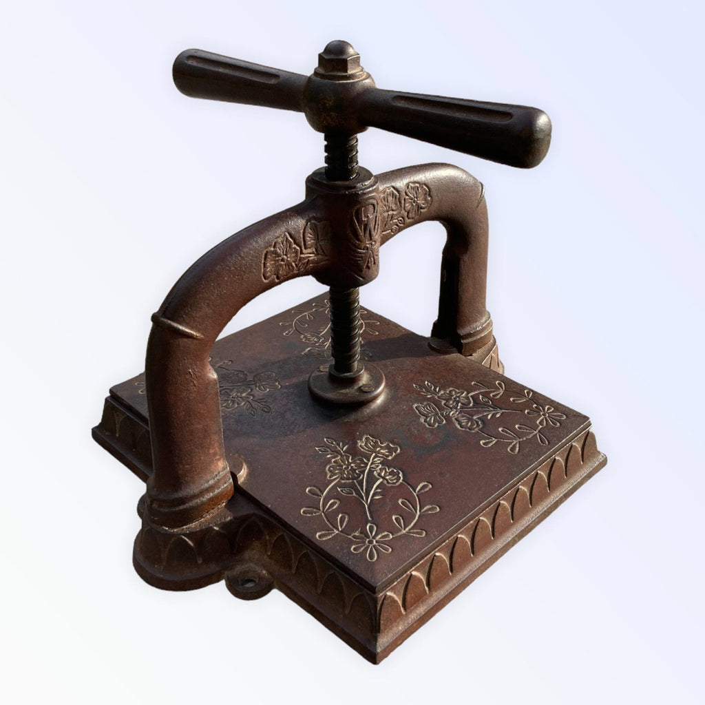 Ancienne presse à relier fonte XIXe