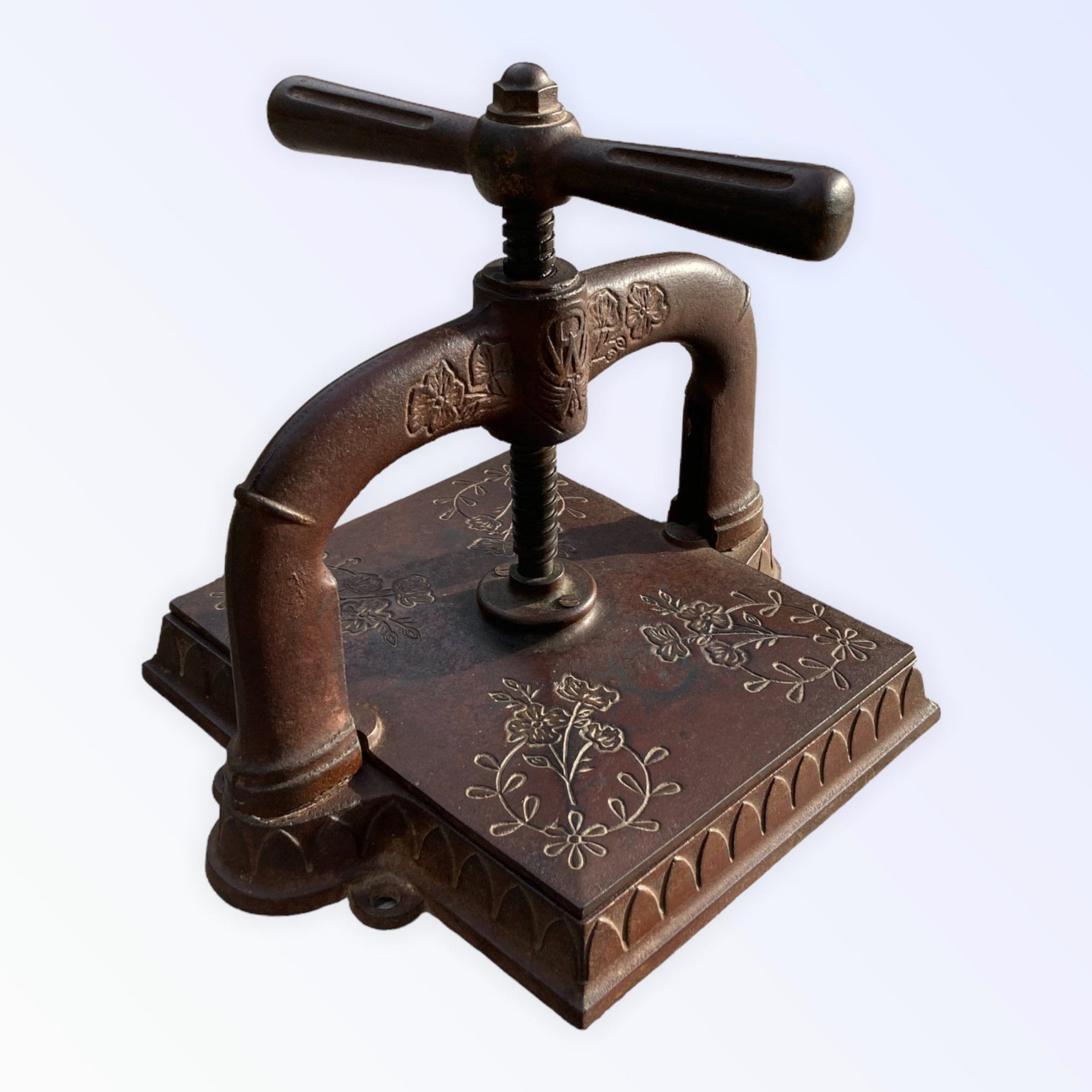 Ancienne presse à relier fonte XIXe