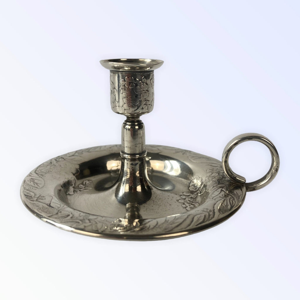 Tiffany and co ancien bougeoir à main argent massif Art nouveau Japonisant