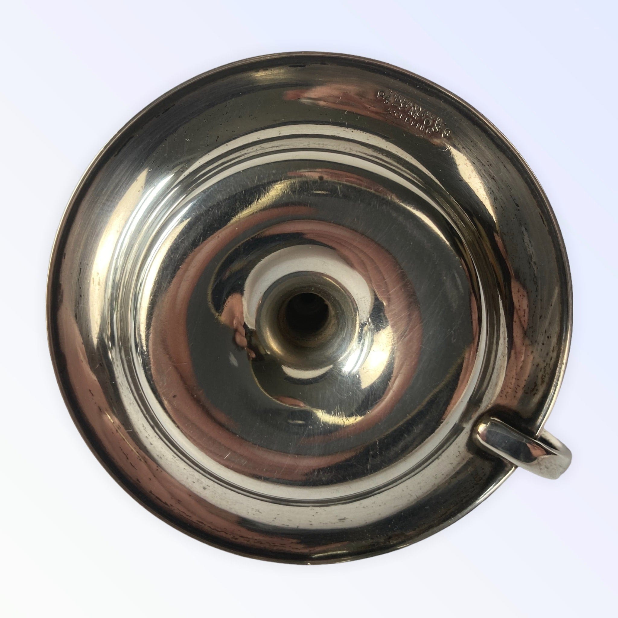 Tiffany and co ancien bougeoir à main argent massif Art nouveau Japonisant